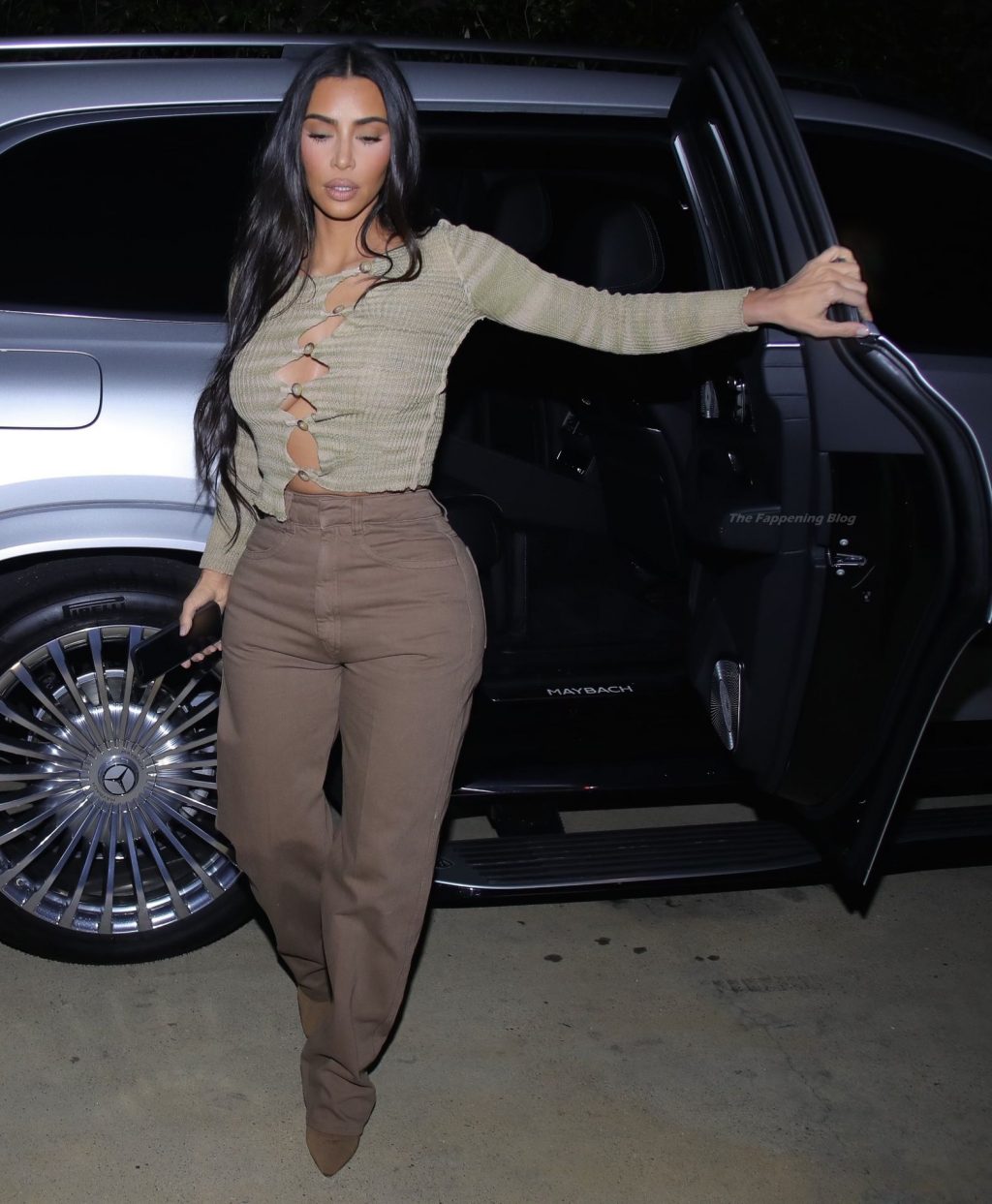 Kim Kardashian Goes Braless as She Heads Out to Dinner at La Scala in Beverly Hills (13 Photos)
