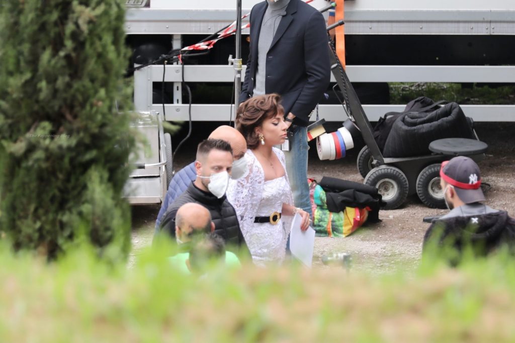 Lady Gaga is Spotted on the Set of the New Movie “The House of Gucci” out in Rome (42 Photos)