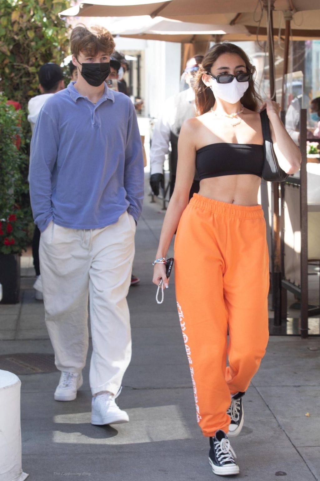 Braless Madison Beer &amp; Nick Austin Leave Il Pastaio After a Lunch Date in Beverly Hills (17 Photos)