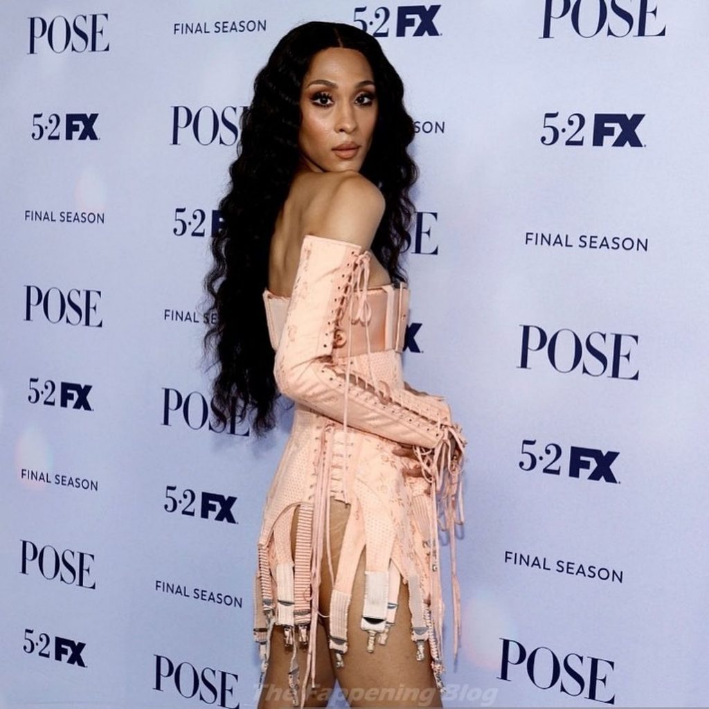 Mj Rodriguez Shows Off Her Sexy Legs and Flashes Areolas at the Event (8 Photos)