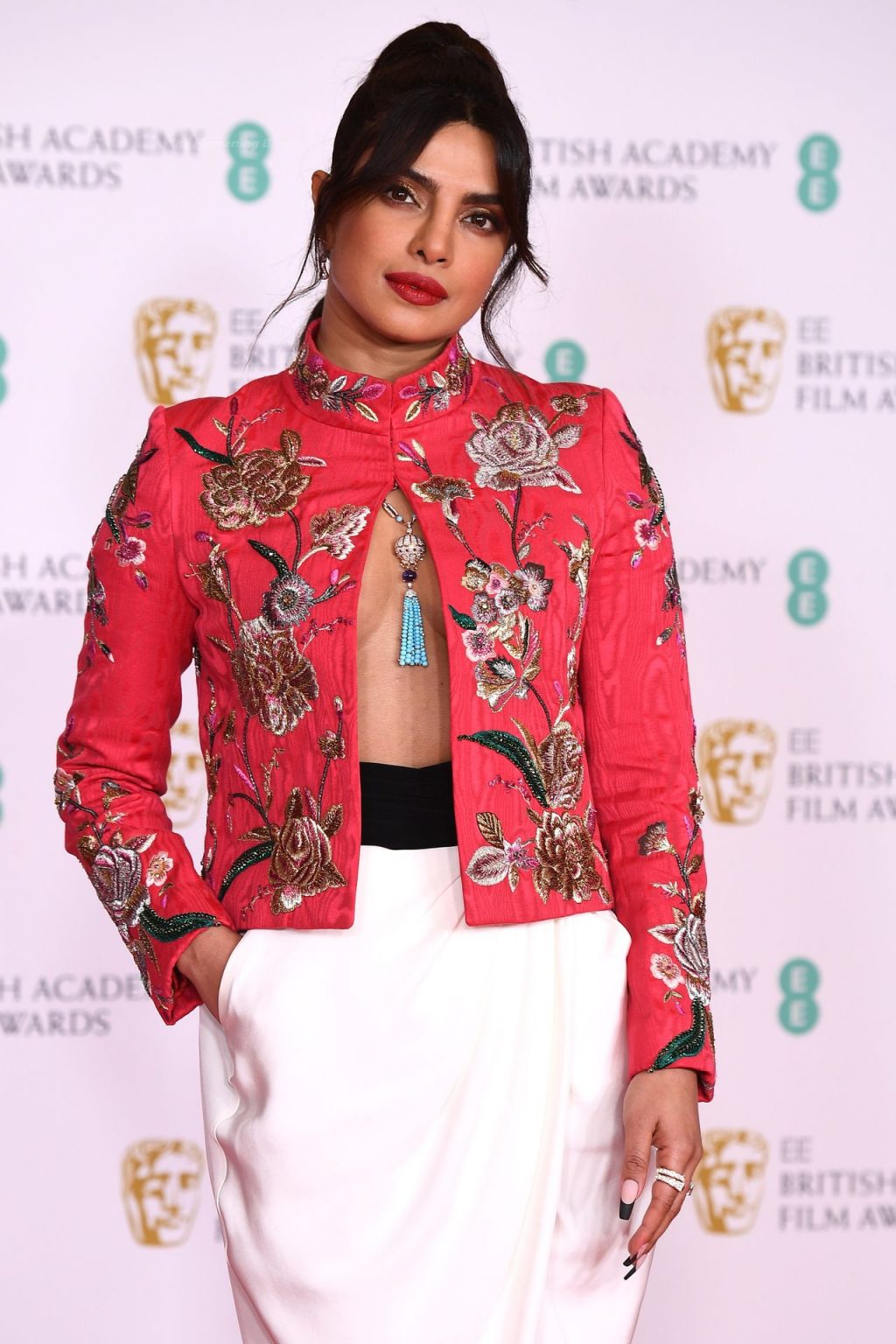 Braless Priyanka Chopra Stuns on the Red Carpet of the EE British Academy Film Awards (35 Photos)