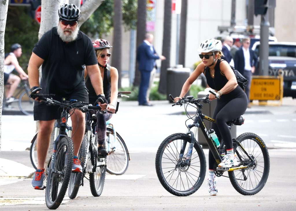 Russell Crowe is Joined on a Bike Ride by Britney Theriot and Rita Ora (27 Photos)