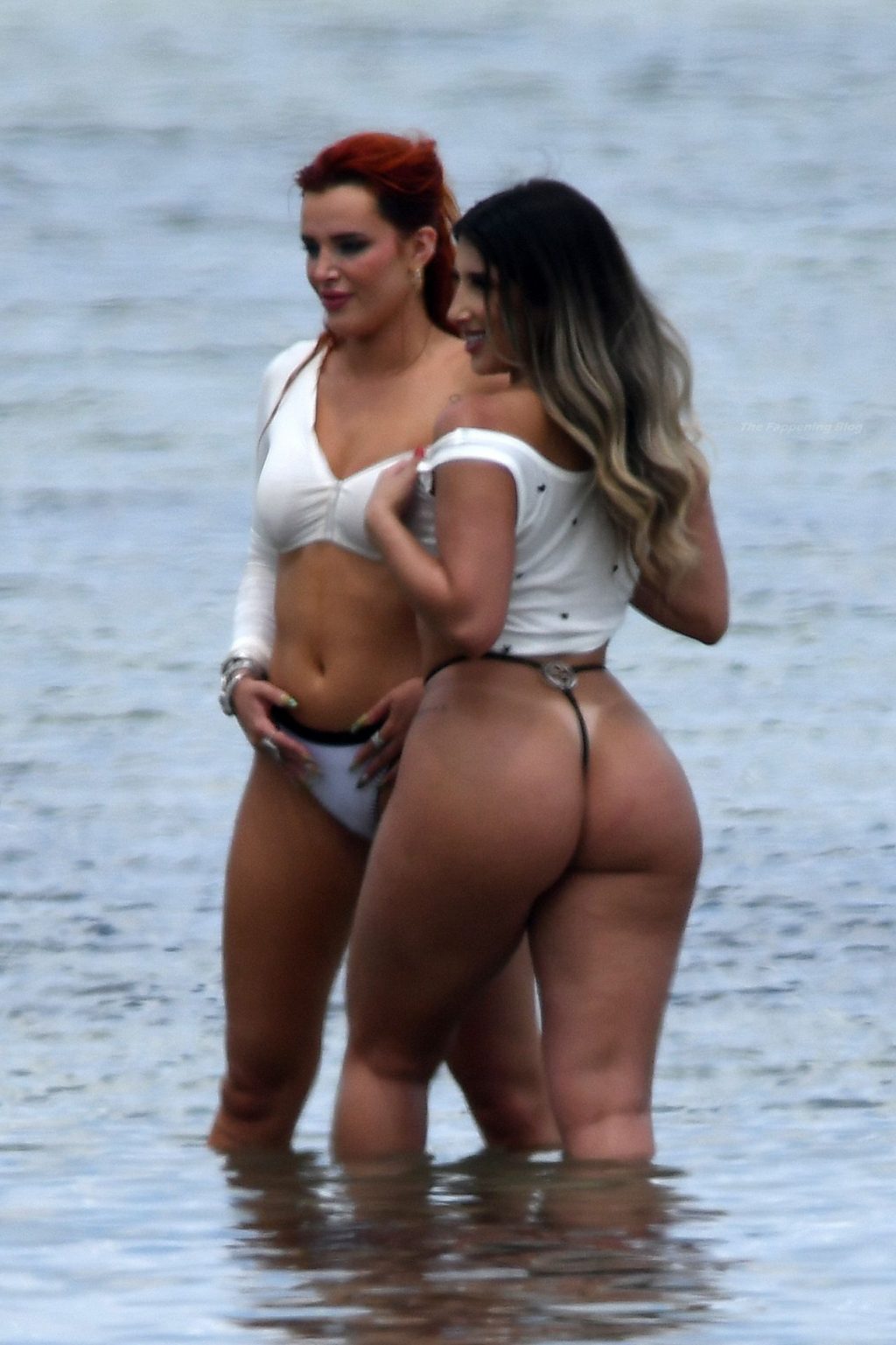 Bella Thorne Poses in a White Bikini During a Photoshoot on the Beach in Miami (53 Photos)