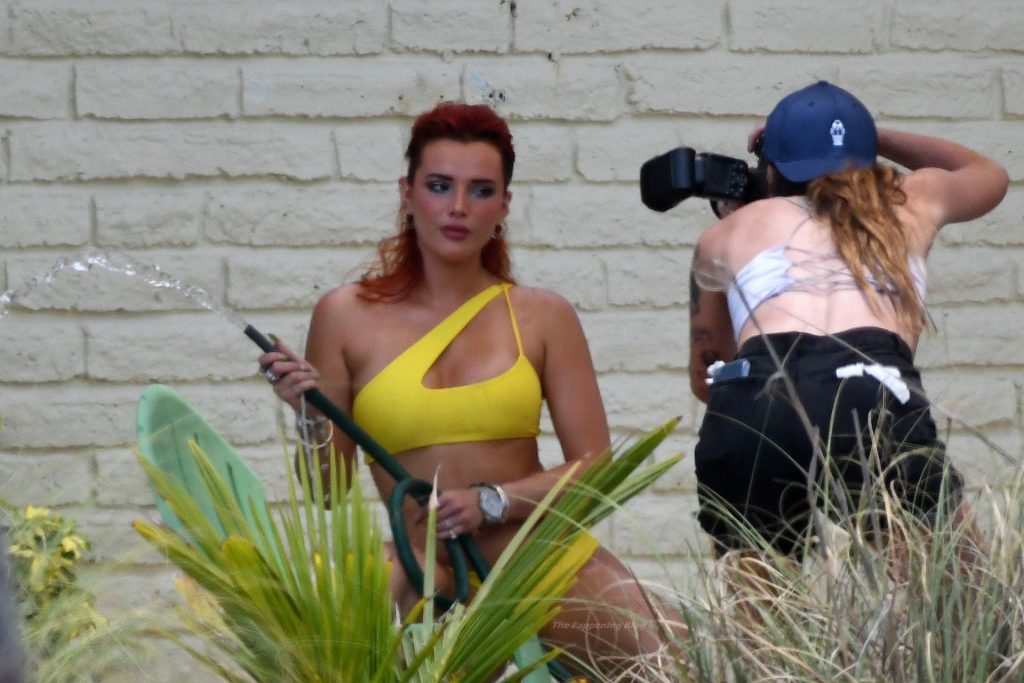 Bella Thorne Poses Seductively with a Water Hose During a Shoot in Miami (80 Photos)
