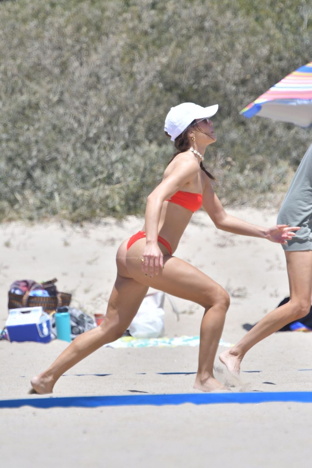 Camila Coelho Plays Beach Volleyball in a Red Bikini (49 Photos)