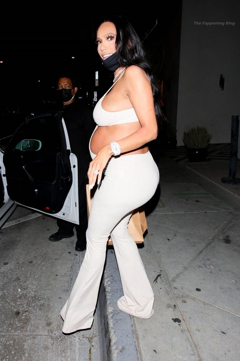 Erica Mena Flaunts Her Pregnant Boobs in a Revealing Outfit at Catch LA (29 Photos)