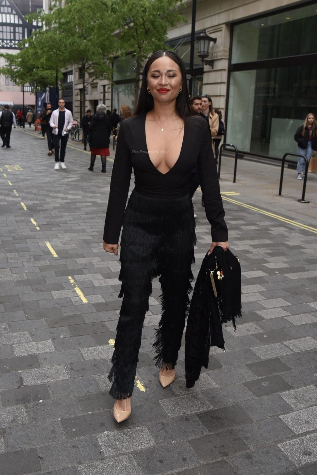 Katya Jones Shows Off Her Cleavage in London (54 Photos)