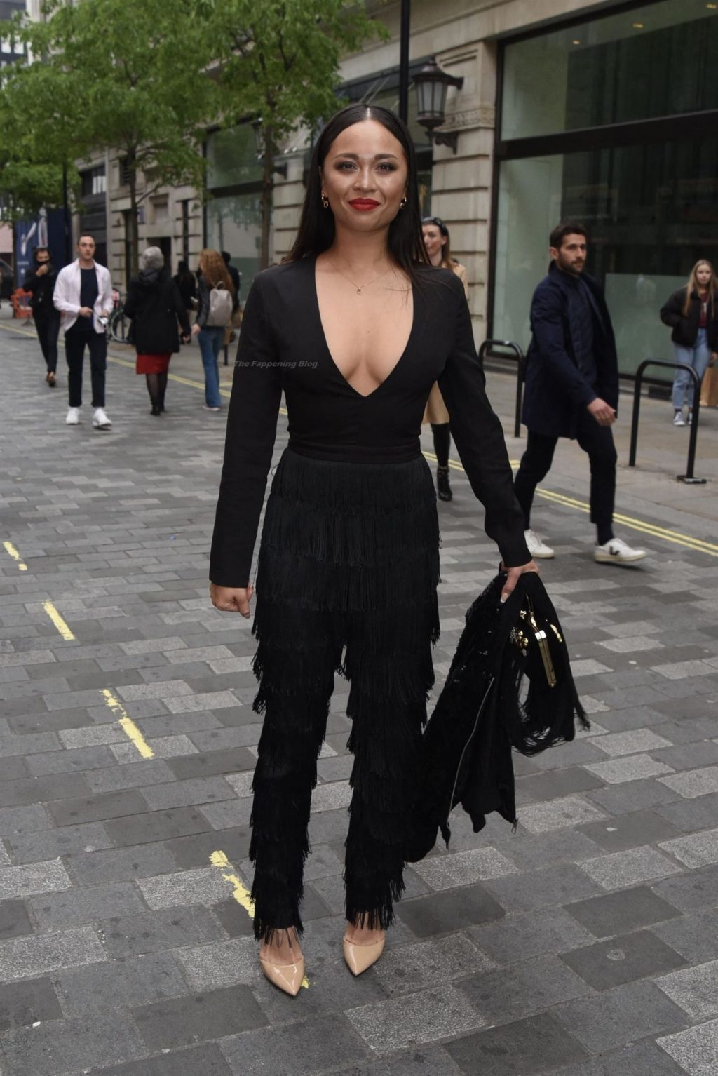 Katya Jones Shows Off Her Cleavage in London (54 Photos)