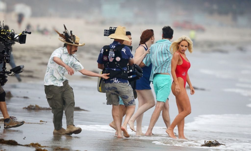 Lily James Transforms Into the Sexy 90’s Baywatch Icon Pamela Anderson on the Set in Malibu (147 Photos)