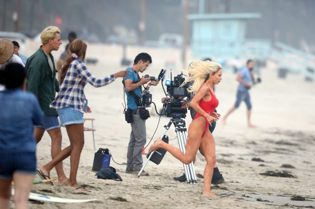 Lily James Transforms Into the Sexy 90’s Baywatch Icon Pamela Anderson on the Set in Malibu (147 Photos)