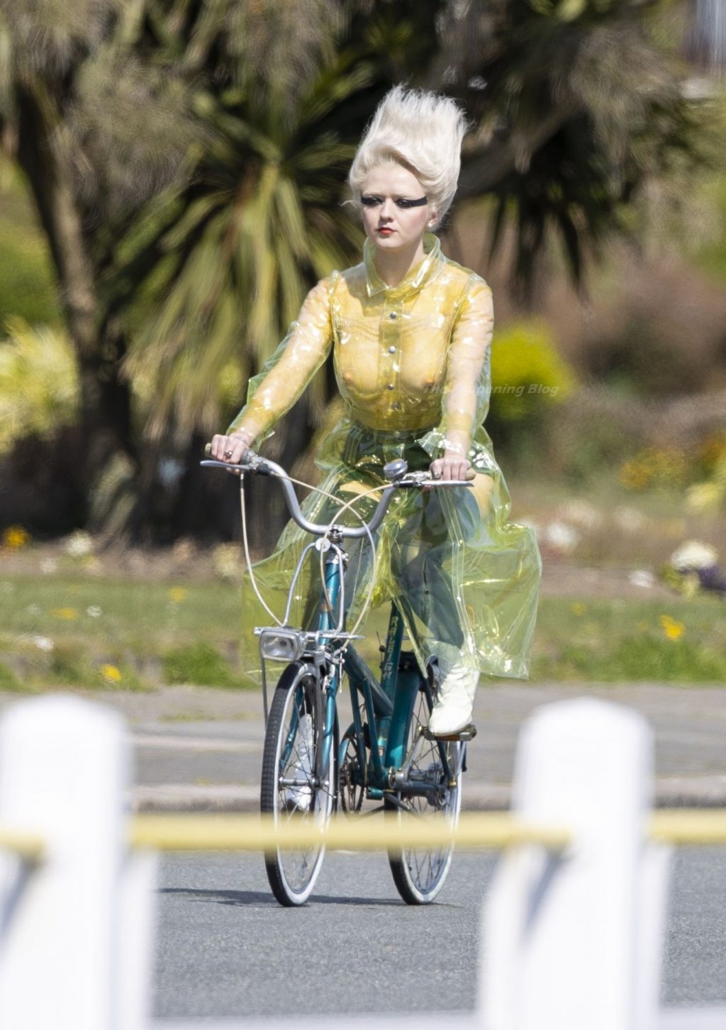 Maisie Williams Rides Bike On Set of New ‘Sex Pistols’ TV Series (21 Photos)