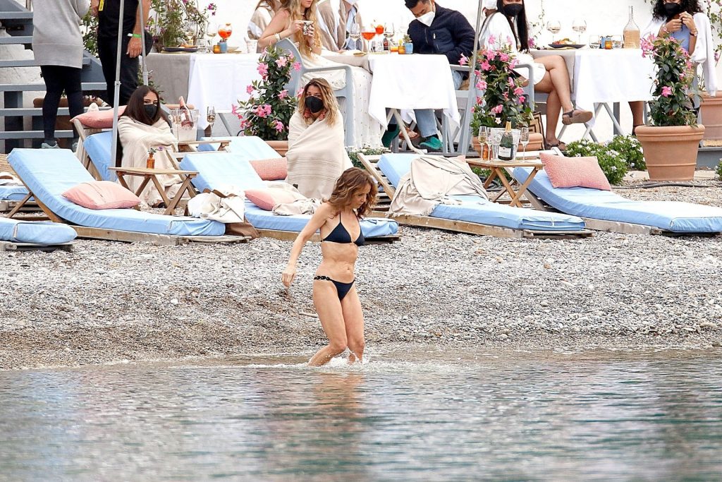 Philippine Leroy-Beaulieu Takes a Quick Dip in the Cool Ocean For ‘Emily In Paris’ (42 Photos)
