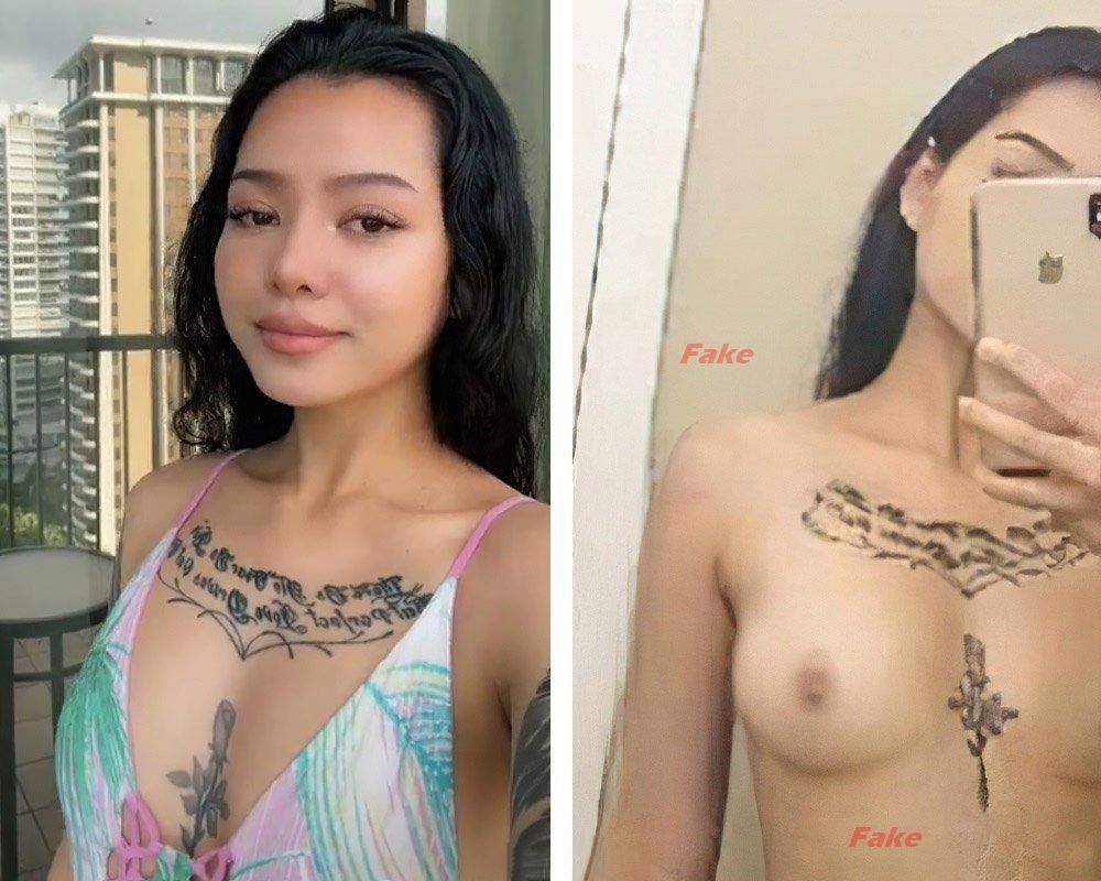 TikTok star Bella Poarch appears to flaunt her nude tits in the recently un...