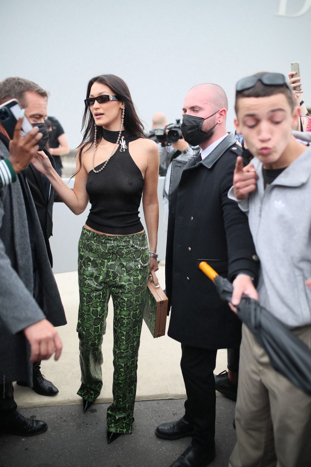 Braless Bella Hadid Arrives at the Men’s Fashion Shows in Paris (82 New Photos)