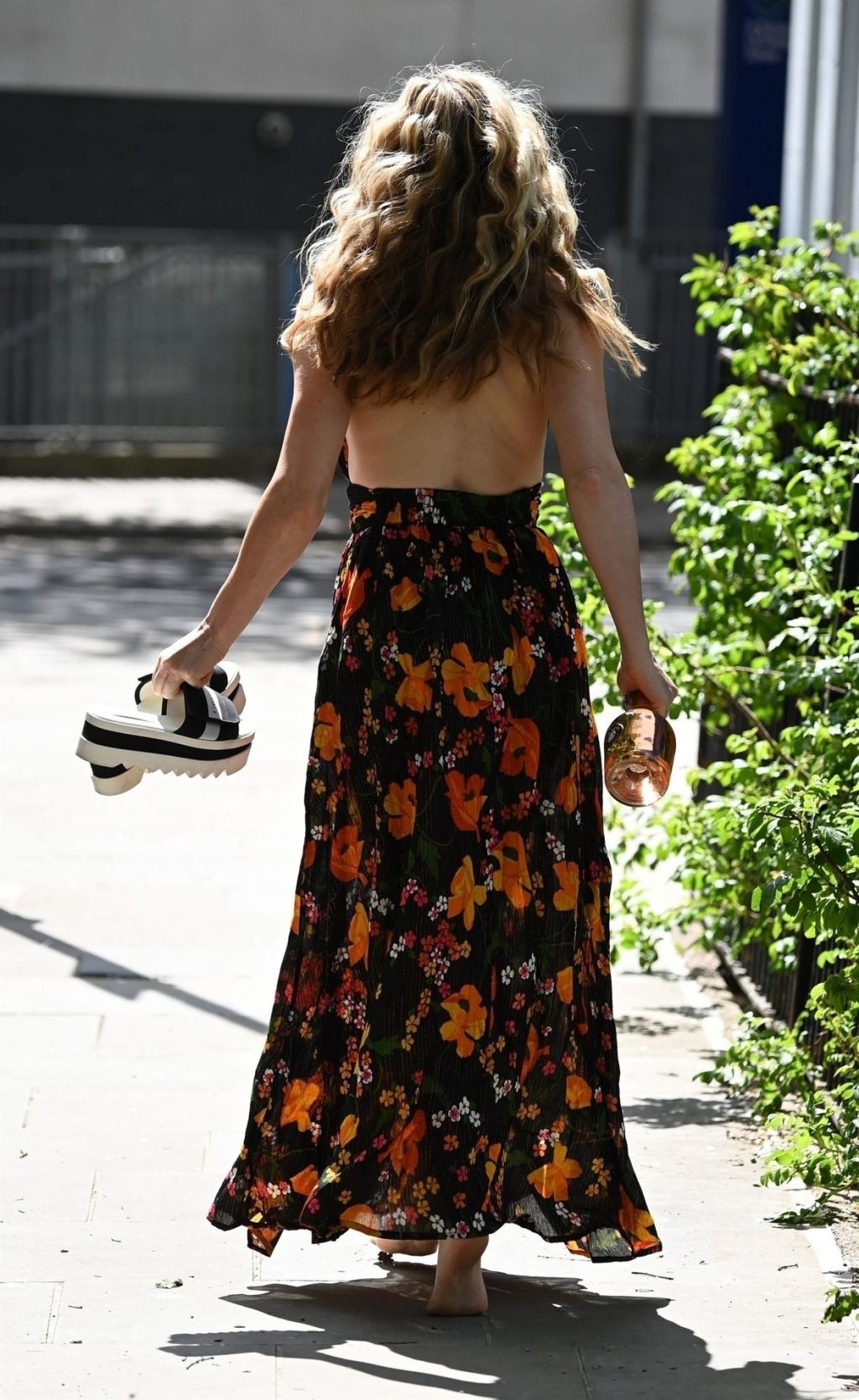 Caprice Steps Out in a Thigh High Split Floral Dress on Her Way to Meet Friends for Lunch (29 Photos)