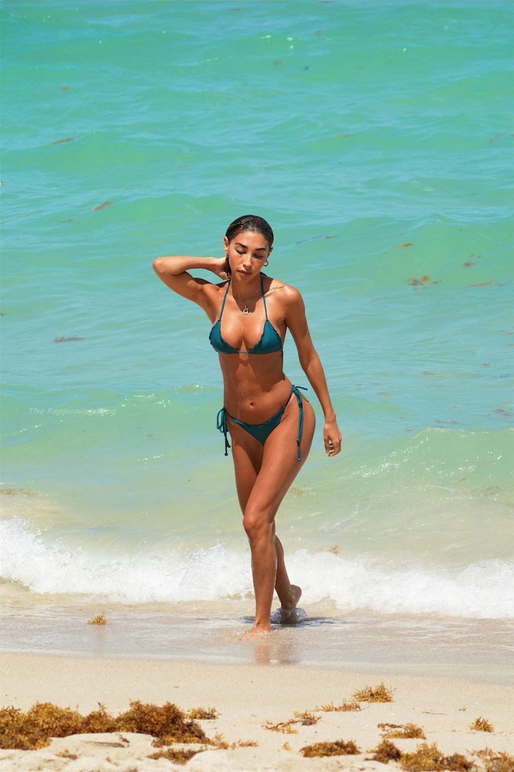 Chantel Jeffries Looks Amazing in a Green Bikini on the Beach in Miami (86 Photos)