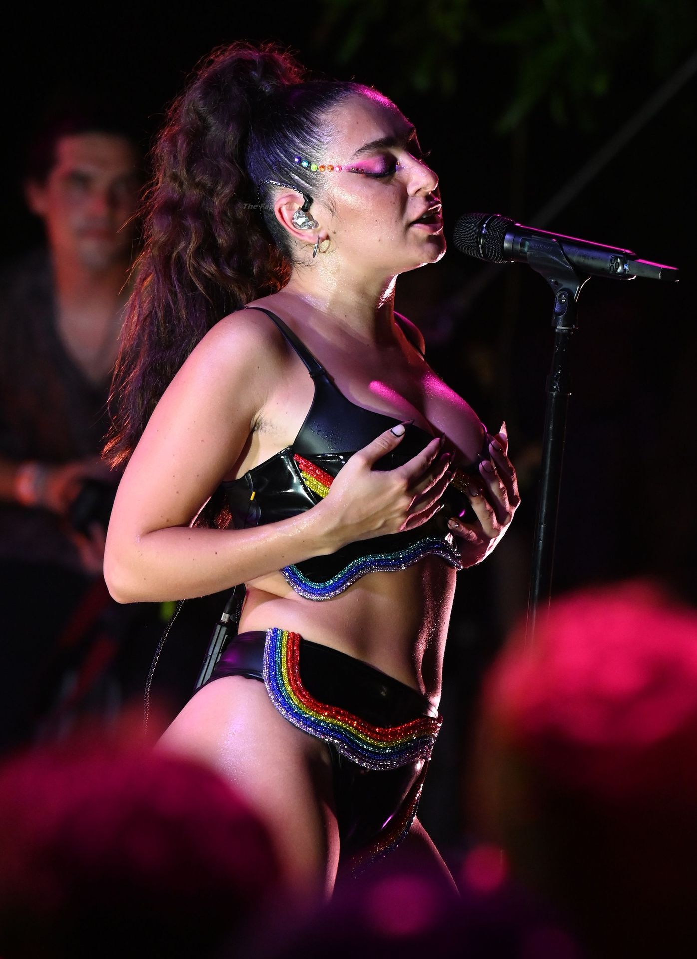 Sexy singer Charli XCX performs on stage at The Oasis during Winwood Pride ...