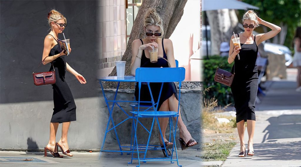 Charlotte McKinney Dons Cute LBD During a Coffee Break in Los Angeles (10 Photos)