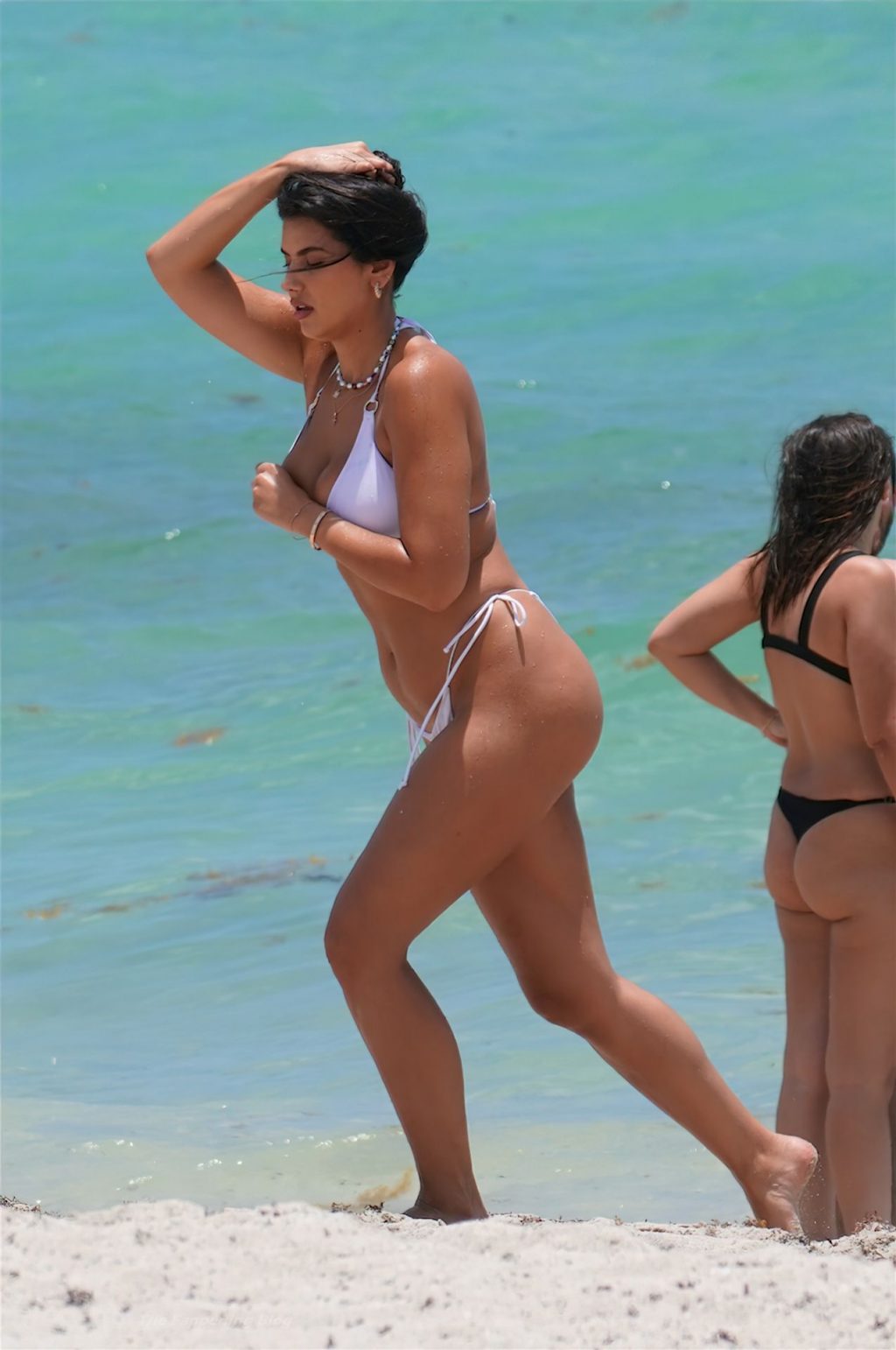 Jehona Dreshaj Stuns in a White Thong Bikini in Miami (19 Photos)