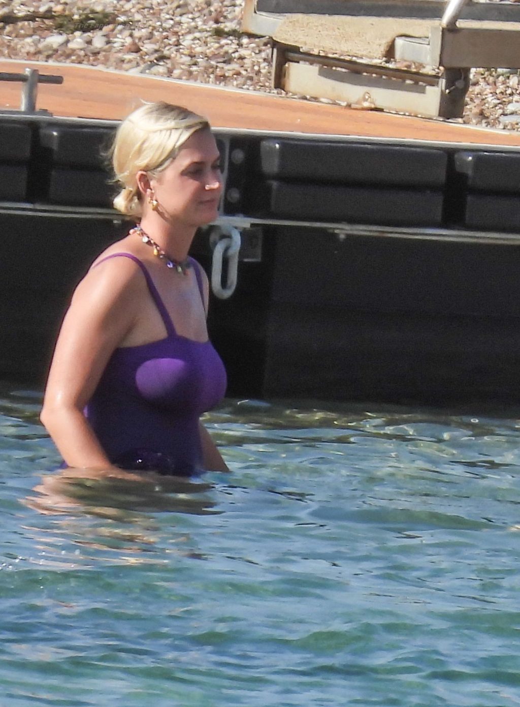 Katy Perry Wows in a Purple Swimsuit As She Enjoys Greek Vacation With Orlando Bloom (66 Photos)