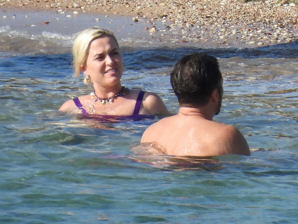 Katy Perry Wows in a Purple Swimsuit As She Enjoys Greek Vacation With Orlando Bloom (66 Photos)