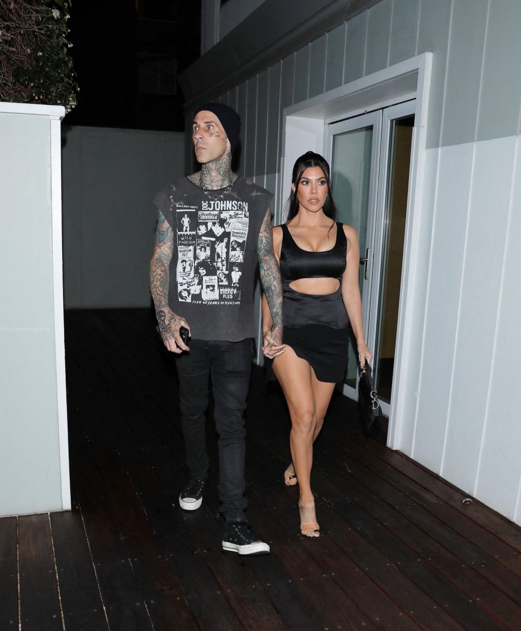 Kourtney Kardashian &amp; Travis Barker Attend the Galore x PrettyLittleThing Party in WeHo (32 Photos)