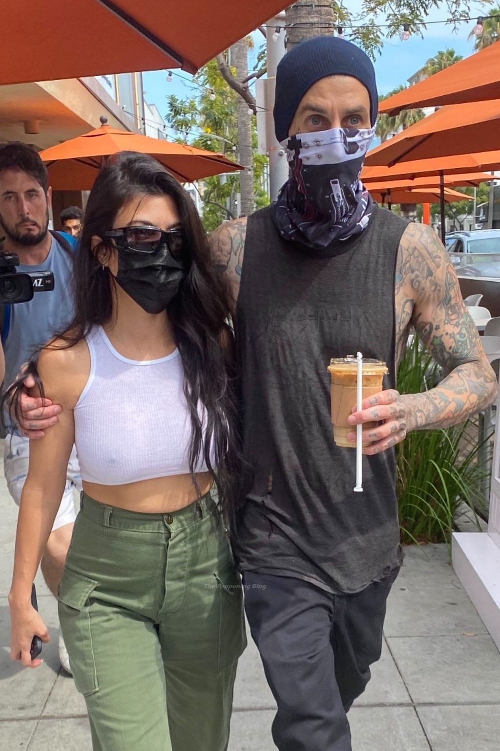 Kourtney Kardashian &amp; Travis Barker Celebrate the Reopening of L.A County in Beverly Hills (19 Photos)