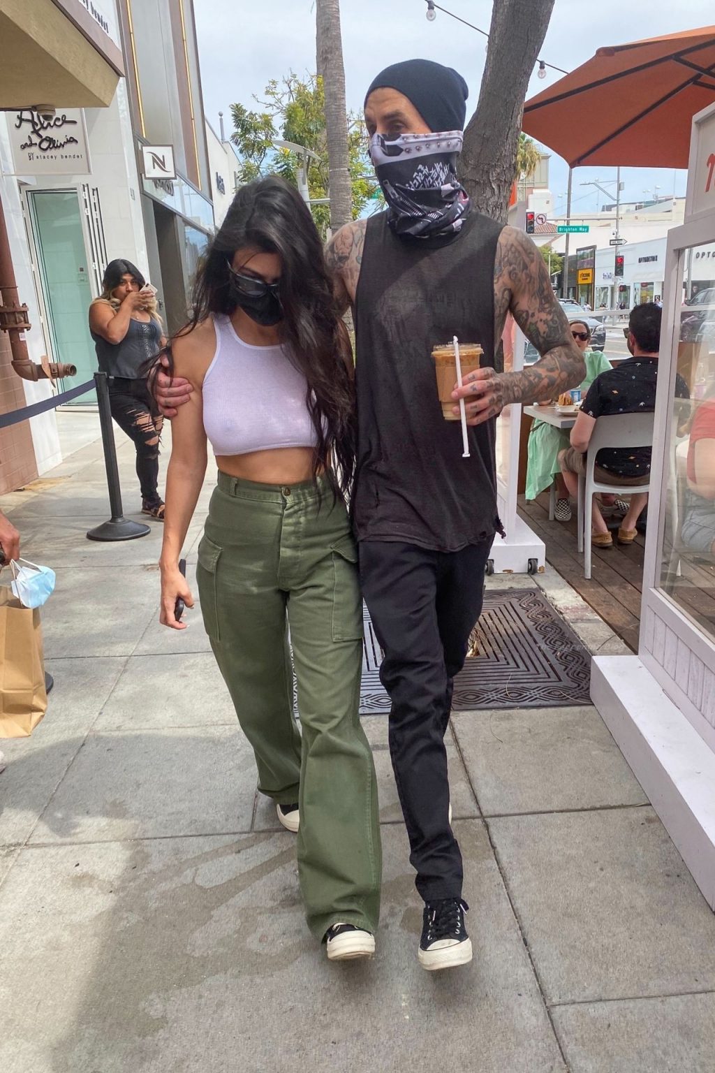 Kourtney Kardashian &amp; Travis Barker Celebrate the Reopening of L.A County in Beverly Hills (19 Photos)