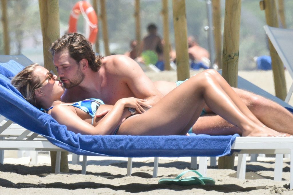 Lottie Tomlinson &amp; Lewis Burton Pack on the PDA on the Beach in Marbella (31 Photos)