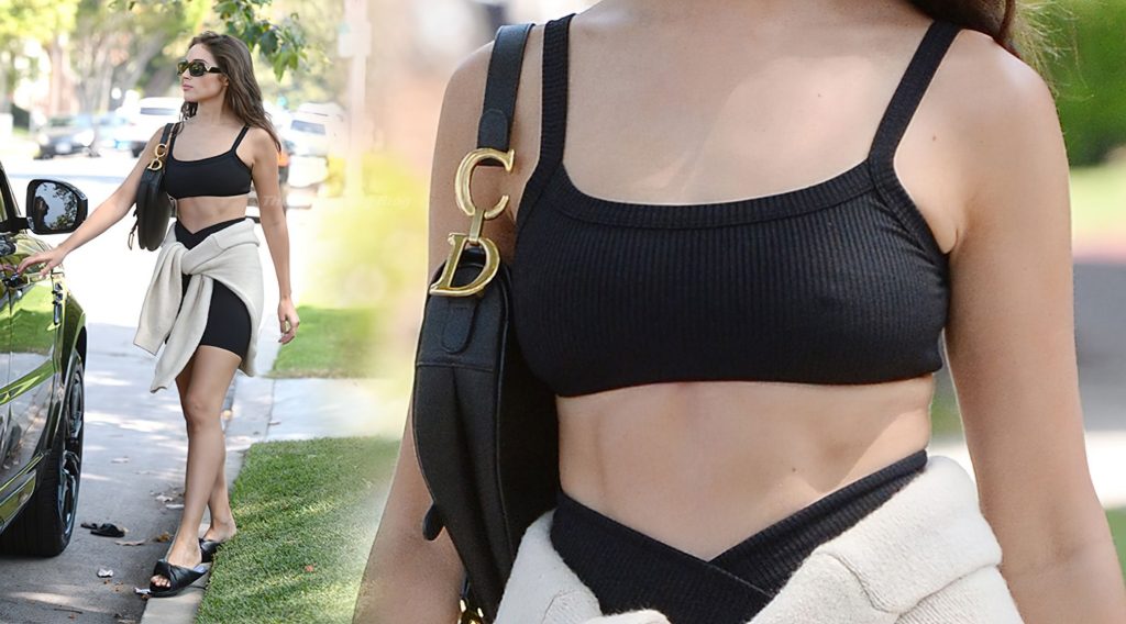 Olivia Culpo is Seen in a Black Sports Top in Los Angeles (12 Photos)