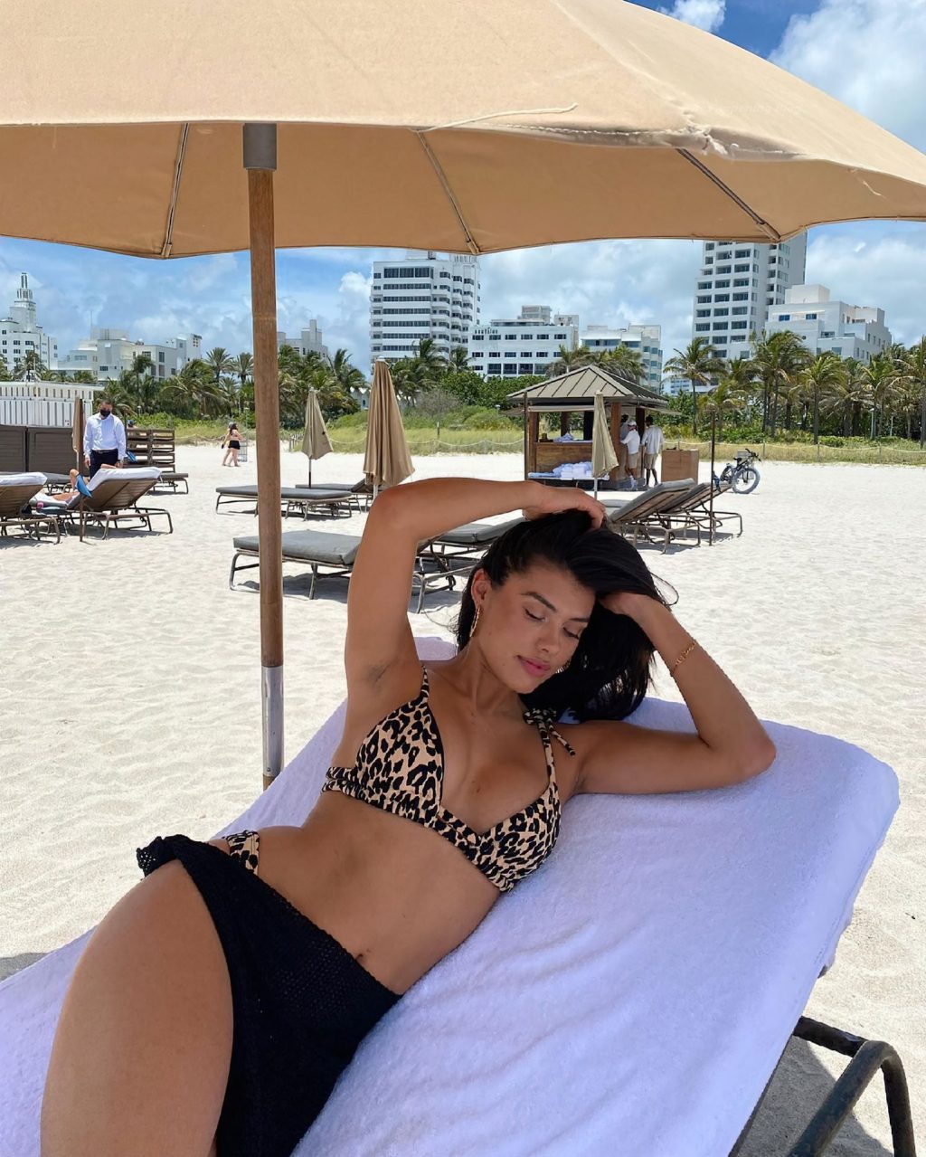 Sophia Gasca Looks Hot in an Animal Print Bikini at the Beach in Miami (24 Photos)