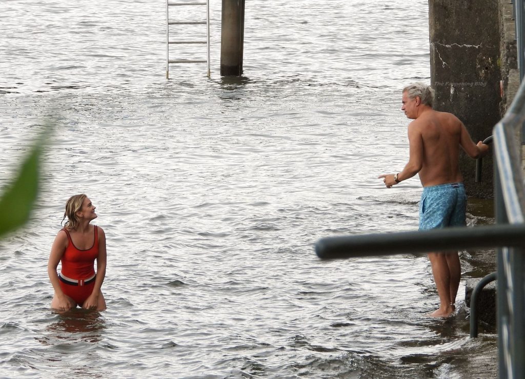 Alicia Agneson Flashes Her Nude Tits in Lake Como (52 Photos)