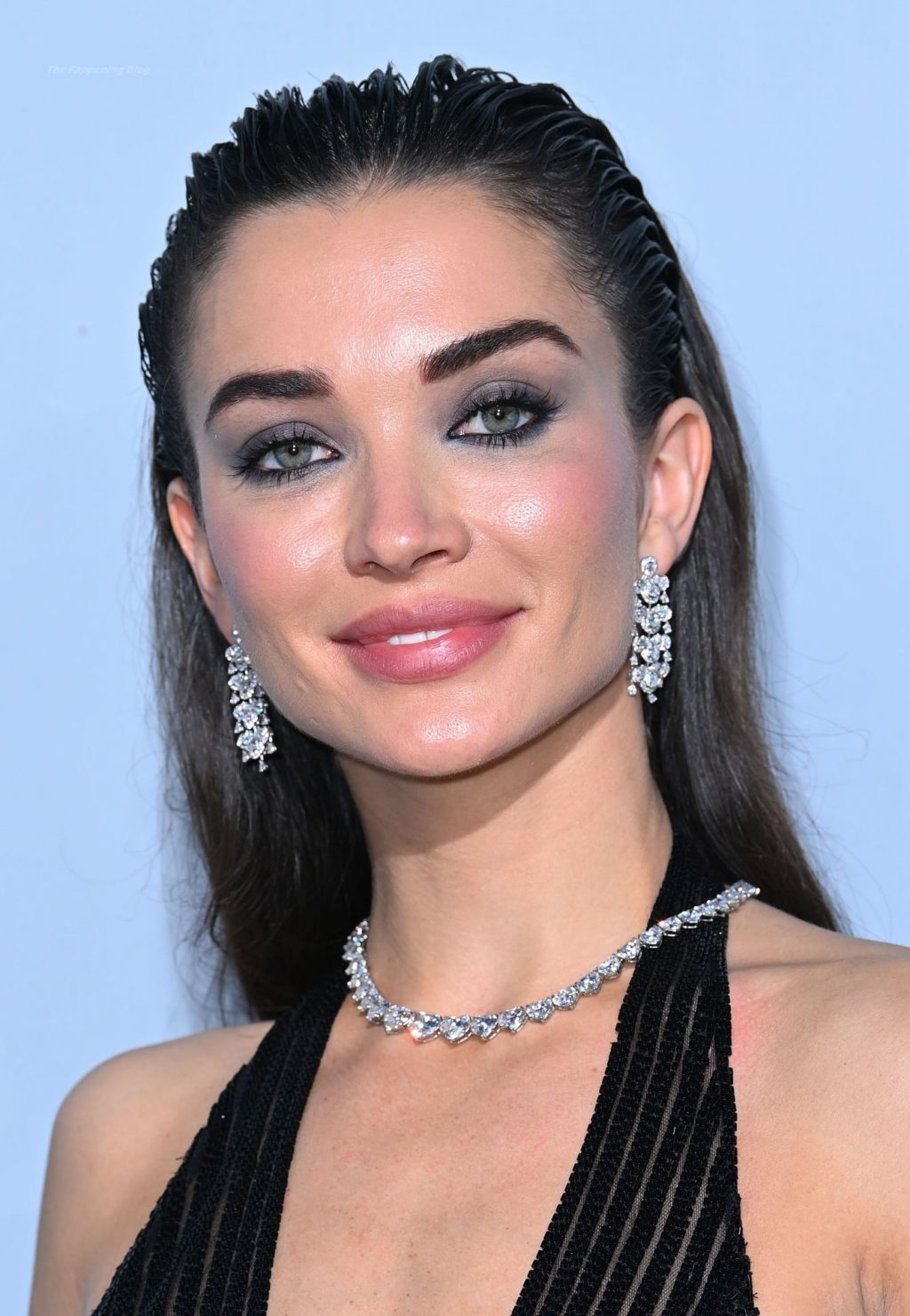 Amy Jackson Flaunts Her Nude Tits in a See-Through Dress at the 27th AmfAR Gala (24 Photos)