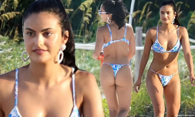 Camila Mendes Wears A Blue Bikini On The Set Of ‘strangers In Miami