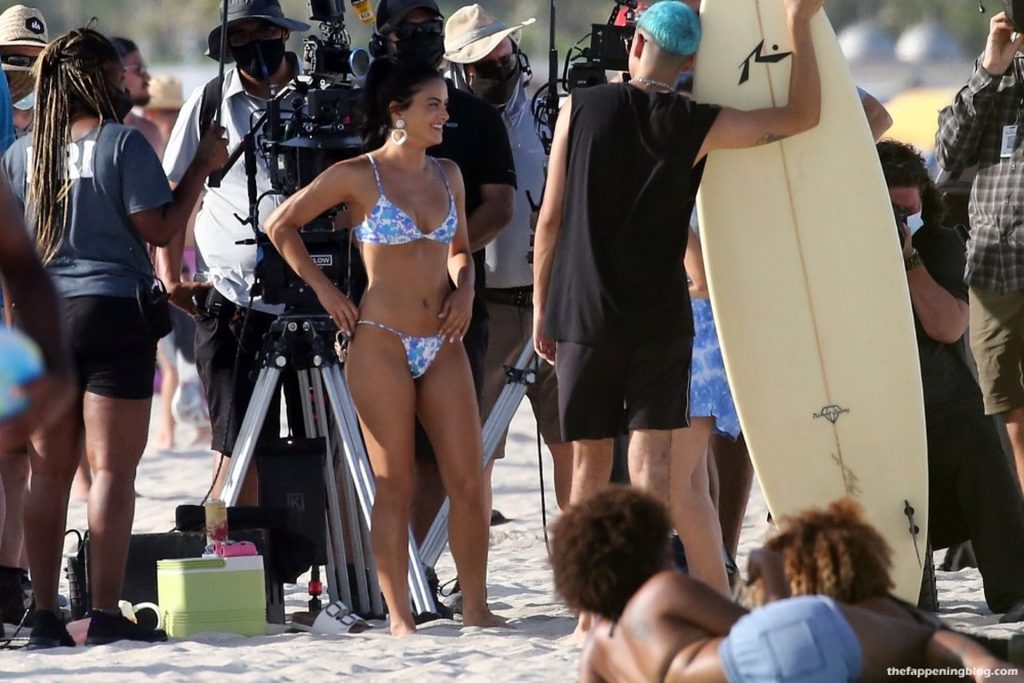 Camila Mendes Wears a Blue Bikini on the Set of ‘Strangers’ in Miami (51 Photos) [Updated]