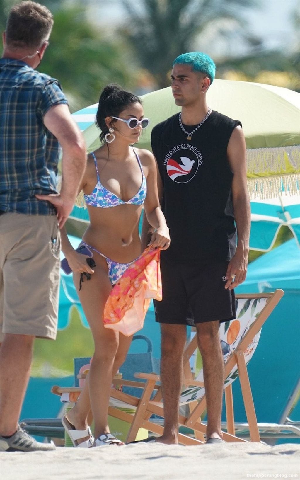 Camila Mendes Wears a Blue Bikini on the Set of ‘Strangers’ in Miami (51 Photos) [Updated]