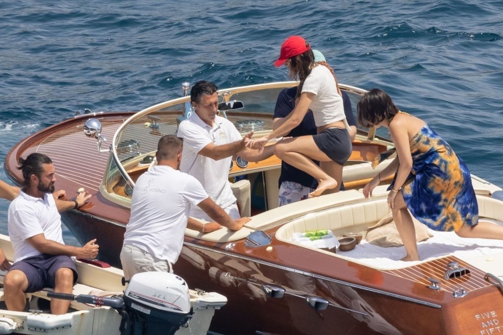 Emily Ratajkowski &amp; Sebastian Bear-McClard Chill Out on Their Boat in the Italian Sunshine in Nerano (116 Photos)