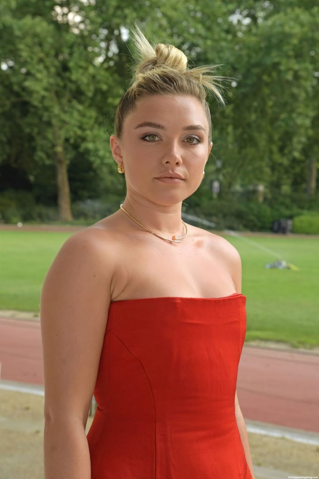 Leggy Florence Pugh Looks Chic in a Red Dress at Art Gallery Event in LA (17 Photos)