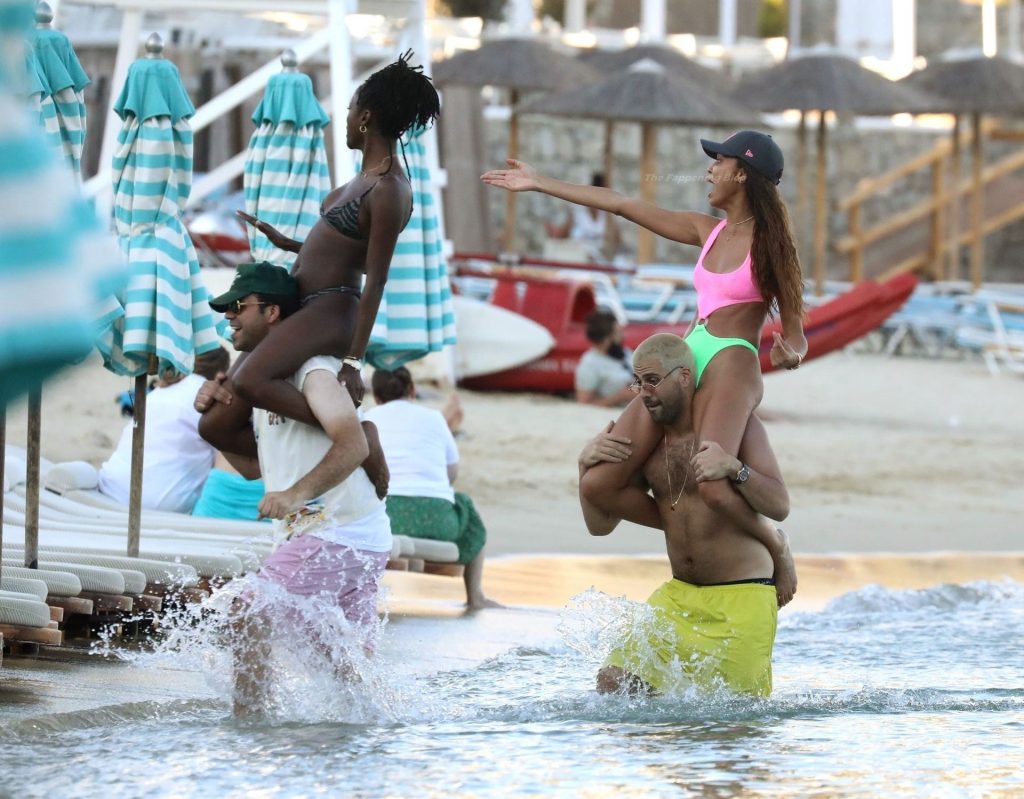 Joan Smalls &amp; James Harden Enjoy a Beach Party on Their Holidays in Mykonos (40 Photos)