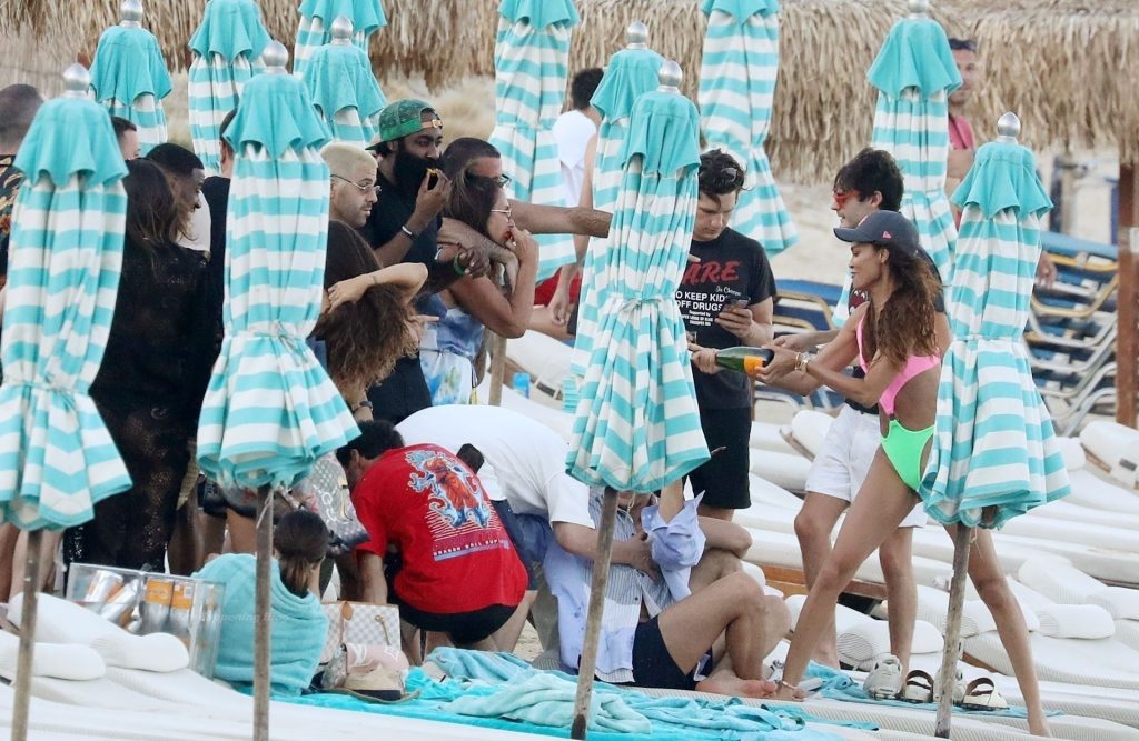 Joan Smalls &amp; James Harden Enjoy a Beach Party on Their Holidays in Mykonos (40 Photos)