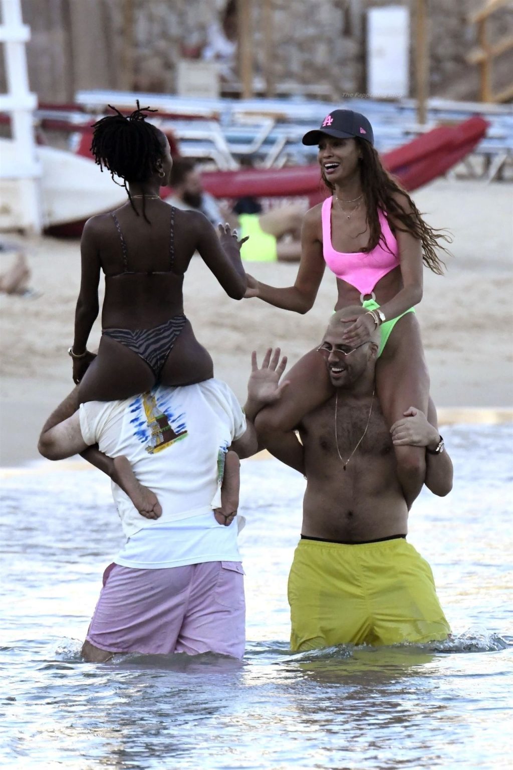 Joan Smalls &amp; James Harden Enjoy a Beach Party on Their Holidays in Mykonos (40 Photos)