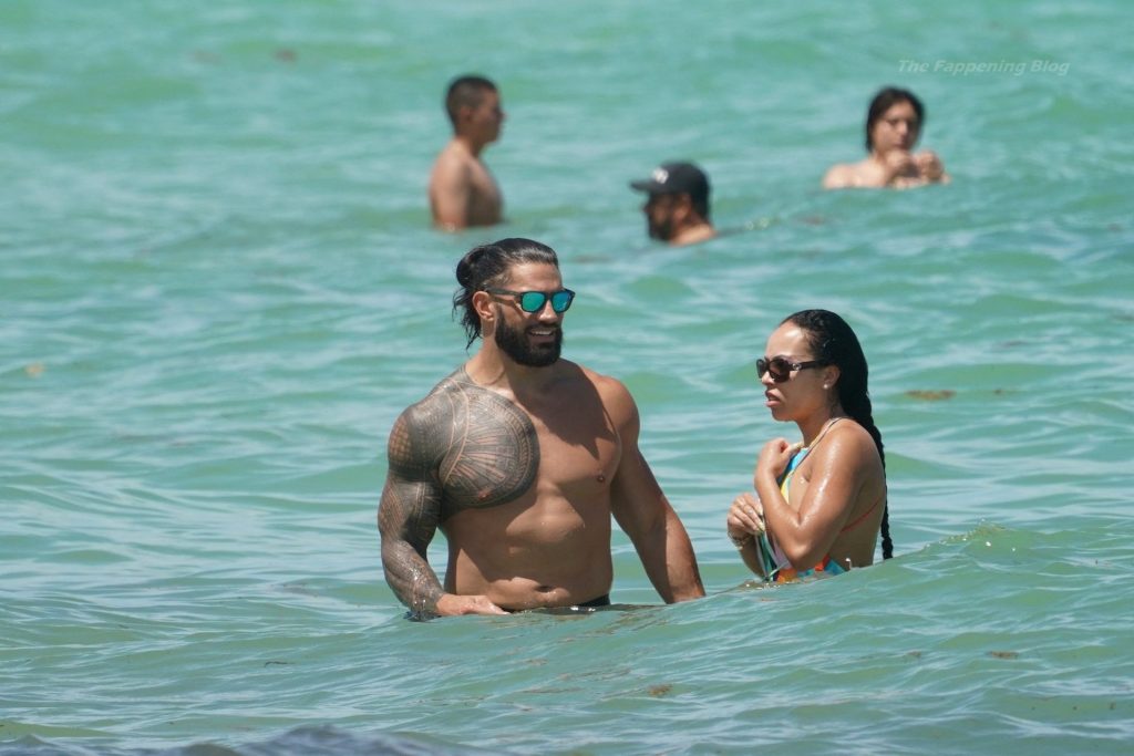 Roman Reigns &amp; Galina Becker Hit the Beach in Miami (18 Photos)