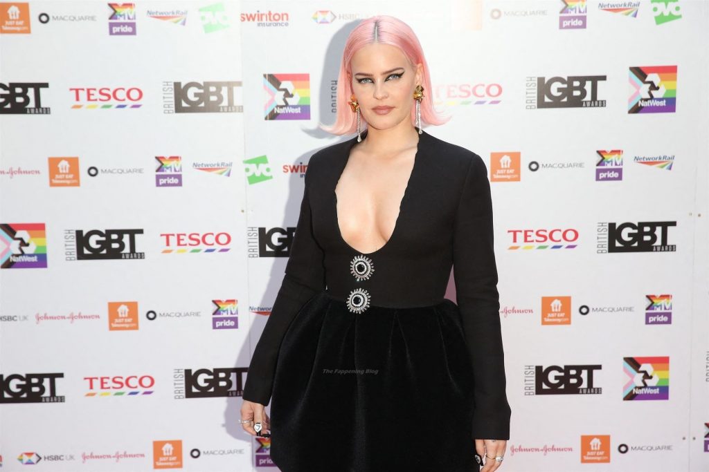 Anne-Marie Shows Off Her Cleavage at the LGBT Awards in London (35 Photos)