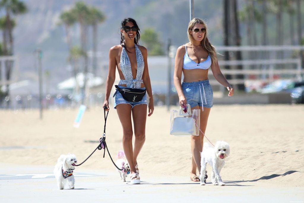 CJ Franco &amp; Victoria Larson Enjoy a Sunny Afternoon at the Beach with their Pups in Santa Monica (114 Photos)