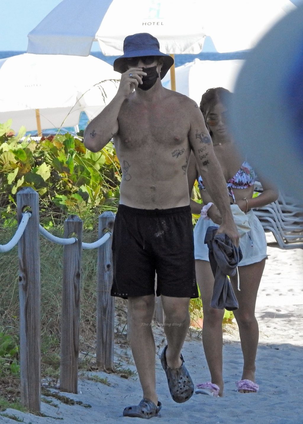 Shirtless Diplo is Pictured Swimming with Sexy Bikini Babe in Miami Beach (20 Photos)