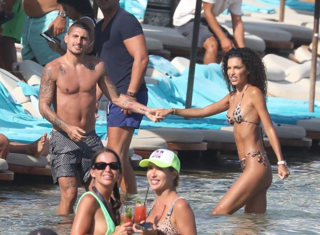 Jessica Aidi &amp; Marco Verratti Enjoy a Day at the Beach While on Their Honeymoon in Mykonos (120 Photos)