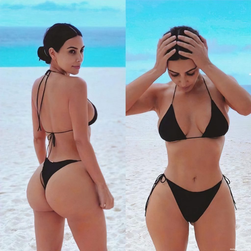 Kim Kardashian Poses in a Bikini (3 Photos)