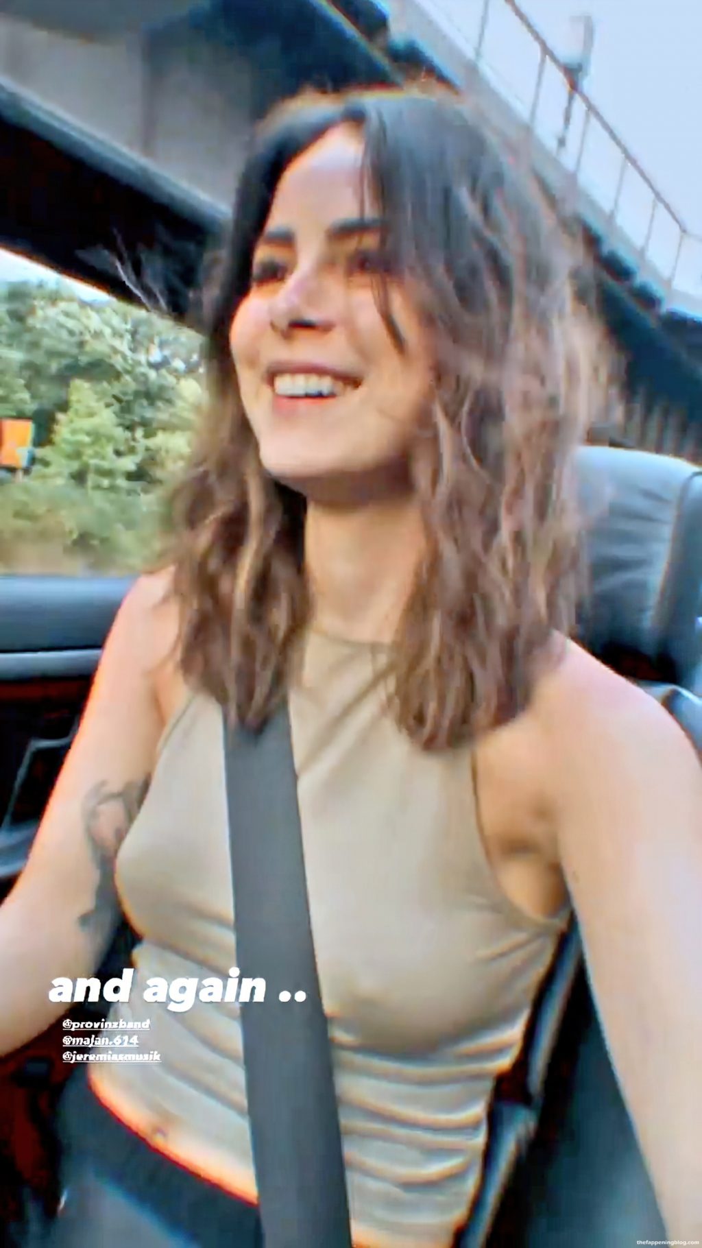 Lena Meyer-Landrut Shows Her Pokies While Driving (8 Pics + Video)