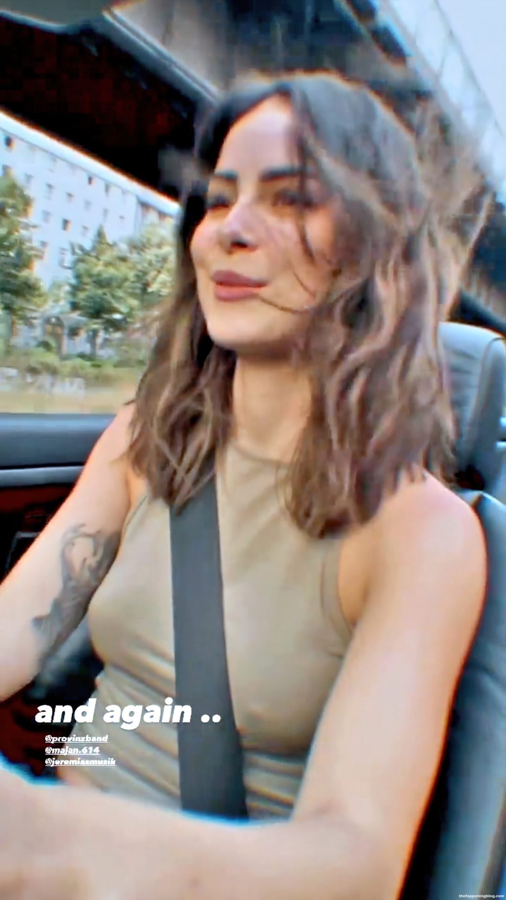 Lena Meyer-Landrut Shows Her Pokies While Driving (8 Pics + Video)