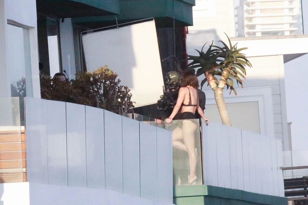 Lucy Hale Models Sexy Black Lingerie on a Beachfront Balcony in Malibu (96 Photos)